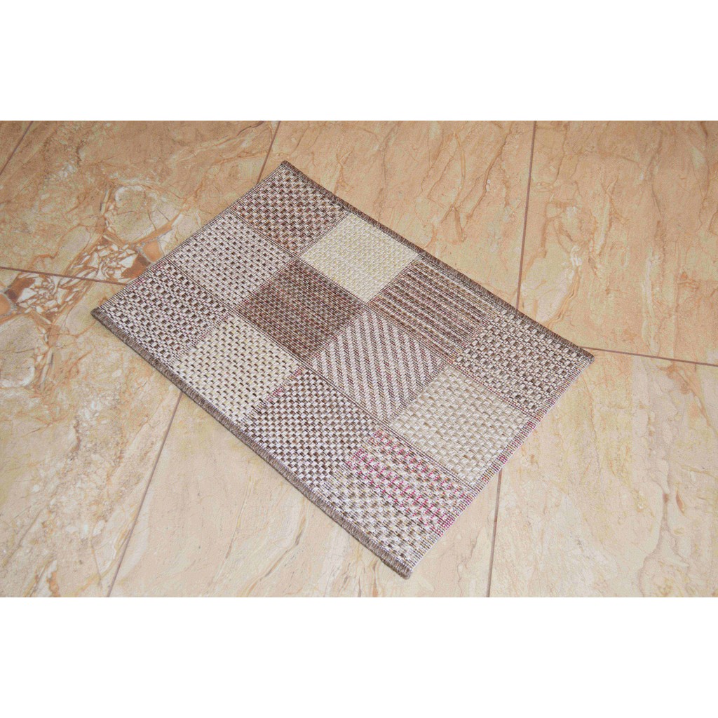 Capacho Artesanal Look Mosaico Sisal Look Jacquard RAIZA 40x60 cm - Imagem 3