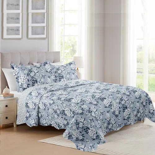 Colcha Edredom Solteiro Mikasa Com Porta Traveseiro 2 Peças - Imagem 7