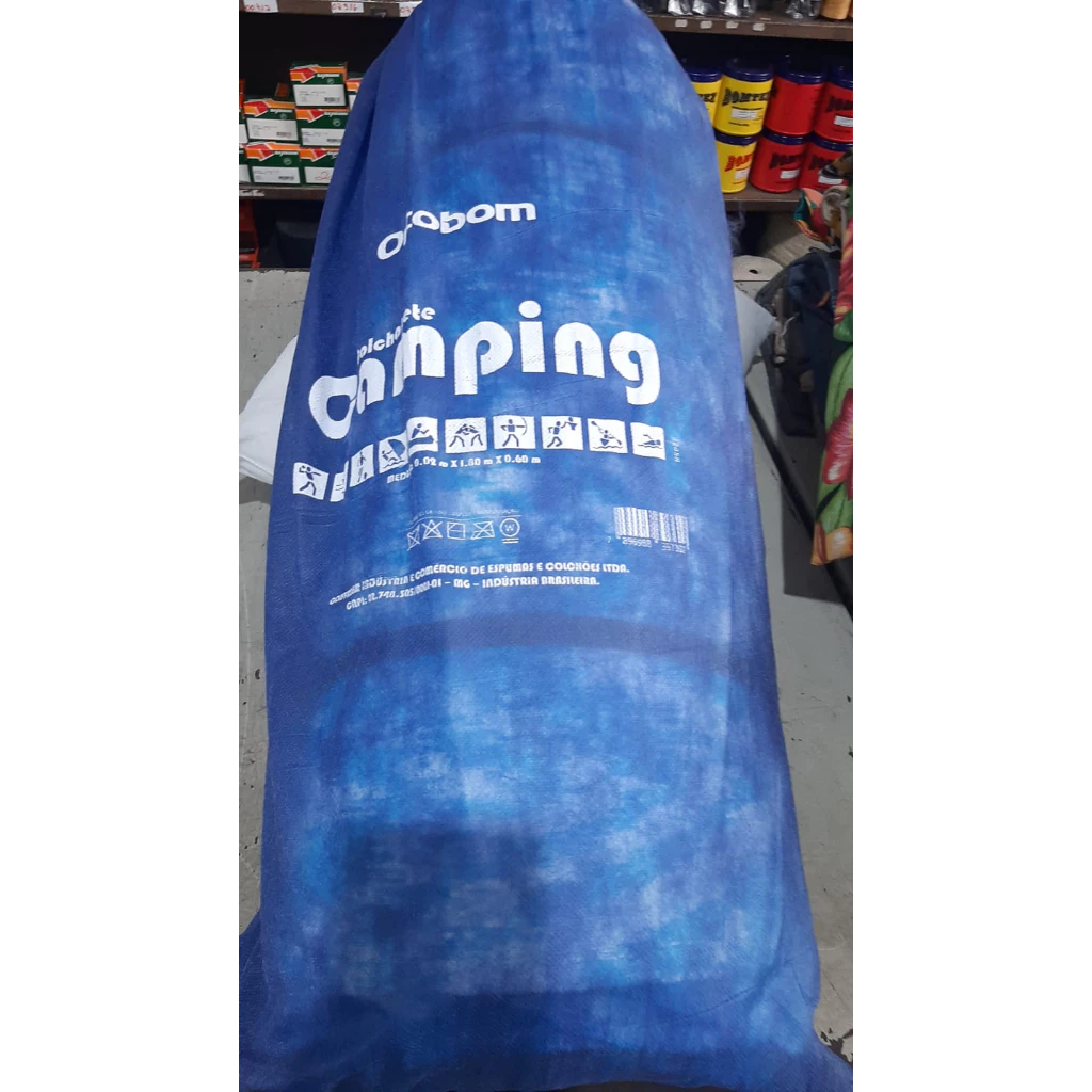 Colchonete Acampamento Solteiro Ortobom Blue camping - Imagem 4