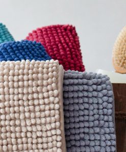 Tapete Remix Popcorn Banheiro Bolinha Antiderrapante 60x40cm