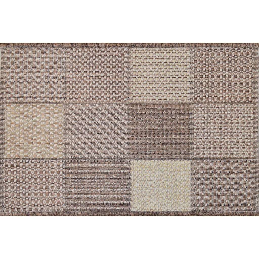 Capacho Artesanal Look Mosaico Sisal Look Jacquard RAIZA 40x60 cm