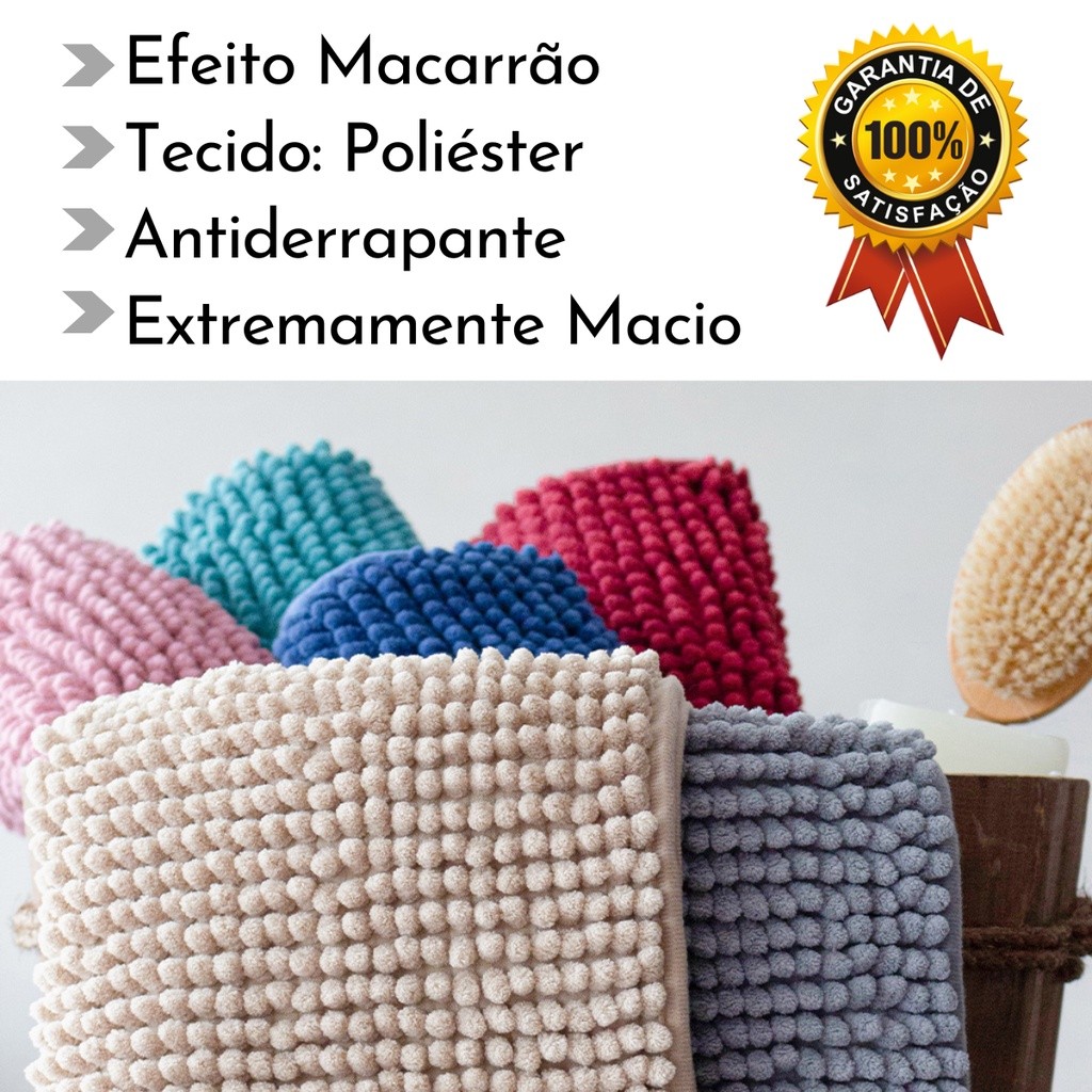 Tapete Remix Popcorn Banheiro Bolinha Antiderrapante 60x40cm - Imagem 2