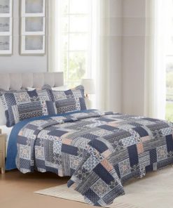 Colcha Edredom Solteiro Mikasa Com Porta Traveseiro 2 Peças