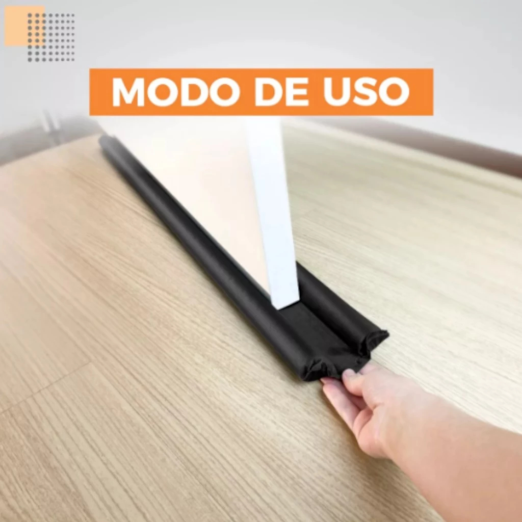 Protetor de porta duplo 80cm impermeável cobrinha rolo veda - Imagem 5