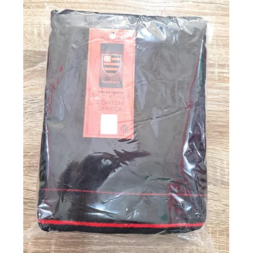 Toalha de Banho Praia e Piscina Brasão Flamengo Licenciado Buettner Veludo Estampada Times - Imagem 3