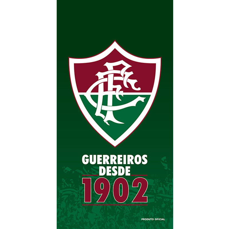 Toalha de Banho Praia e Piscina Brasão Fluminense Licenciado Buettner Veludo Estampada Times