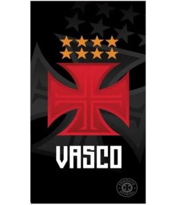Toalha de Banho Praia e Piscina Brasão Vasco Licenciado Buettner Veludo Estampada Times