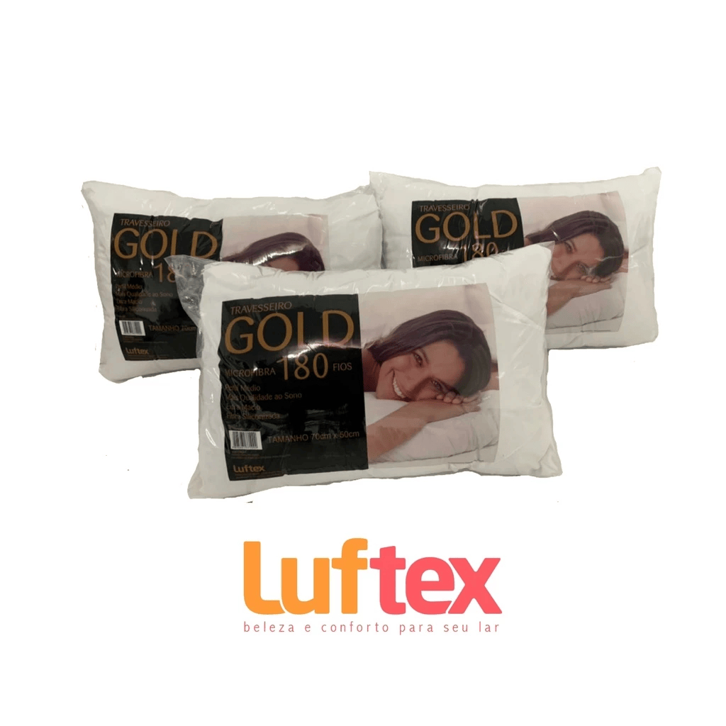 Travesseiros Gold Microfibra 180 Fios Com Fibra De Silicone luftex - Imagem 5