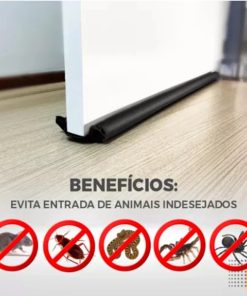 Alternative view of Protetor de porta duplo 80cm impermeável cobrinha rolo veda