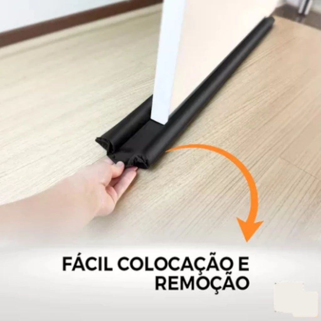 Protetor de porta duplo 80cm impermeável cobrinha rolo veda - Imagem 6