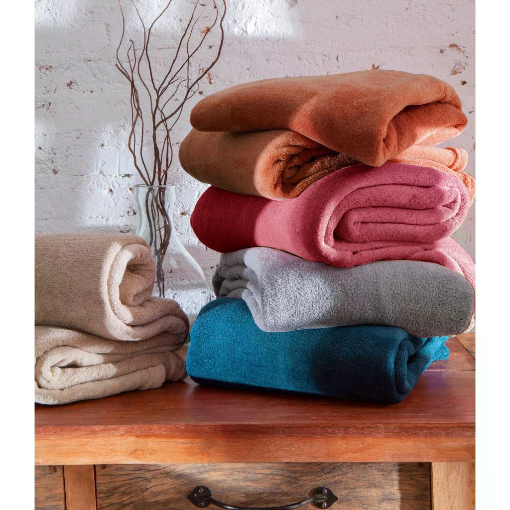 MANTA CELTA CASAL LISA SORTIDA 1,80 X 2,00 FATEX - Imagem 2