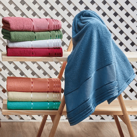 Toalha de Banho Pérola Retro Algodão 100% Mafratex 76x150cm - Imagem 2