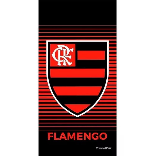 Toalha de Banho Praia e Piscina Brasão Flamengo Licenciado Buettner Veludo Estampada Times