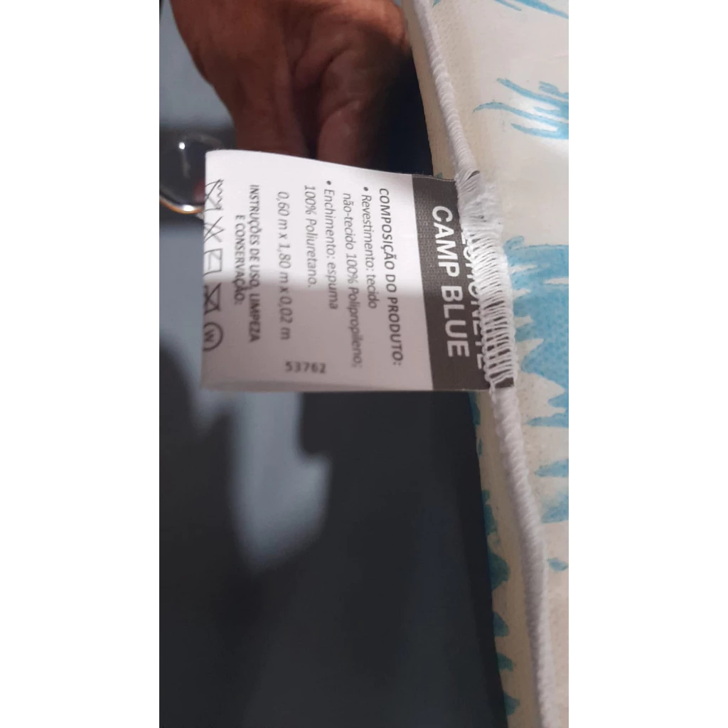 Colchonete Acampamento Solteiro Ortobom Blue camping - Imagem 3