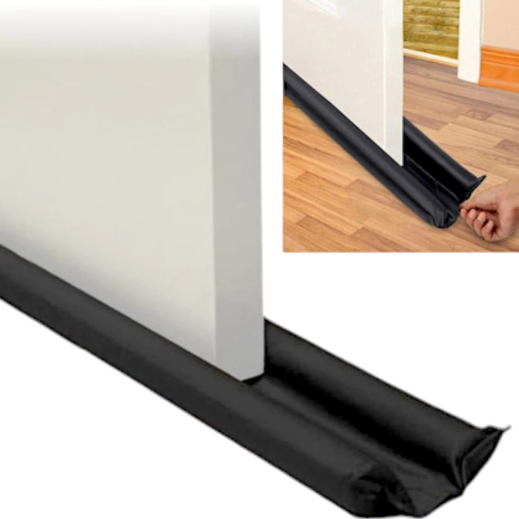 Protetor de porta duplo 80cm impermeável cobrinha rolo veda