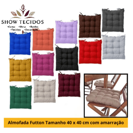 Assento Para Cadeira Futon 40x40 Em Tecido Oxford
