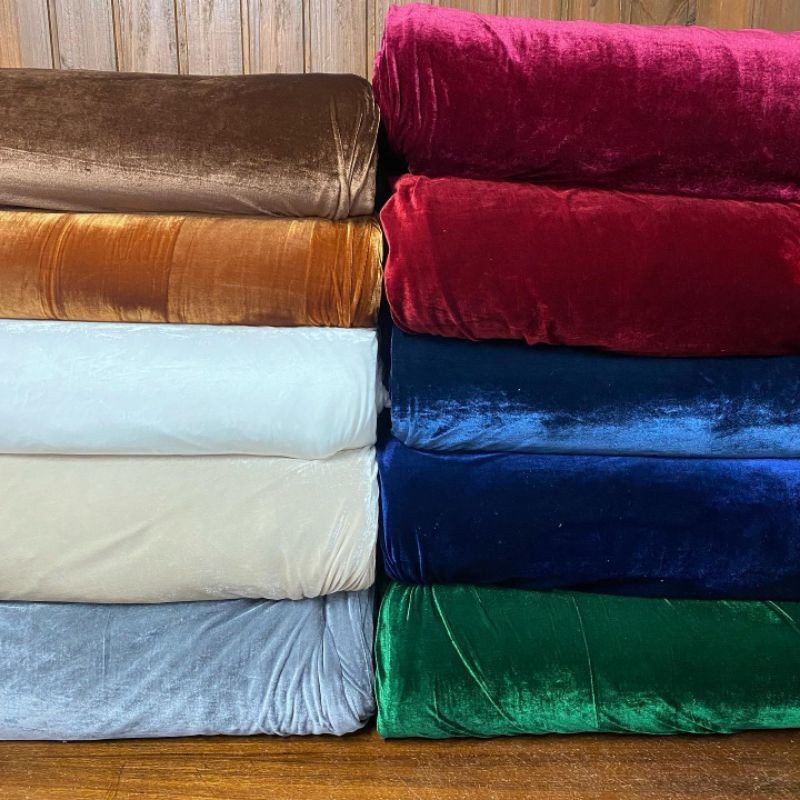 Tecido Veludo Molhado Cores Variadas | Diversos Tamanhos x 1,50m Largura