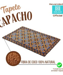 Capacho Fibra de Coco Estampa Mikasa by Chalesco 30x60 resistente e elegante